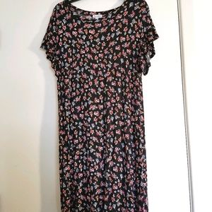 Love, Fire – Ruffle Sleeve Printed Knit Dress